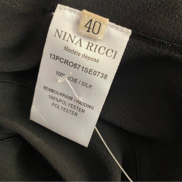 Nina Ricci for Barney's Black Silk Ruffle Dress - M - Picture 10 of 10